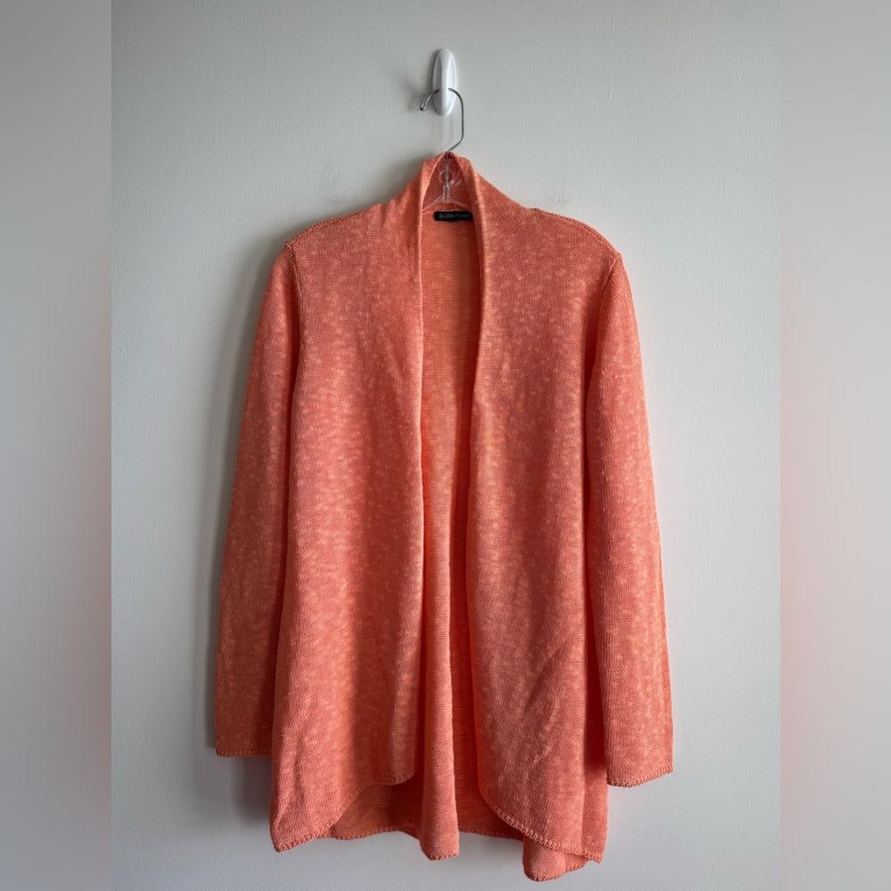 Eileen Fisher Melange Organic Linen & Cotton Grain Cardigan